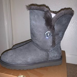 Brand New w/ box Ugg Grey Bling Boots